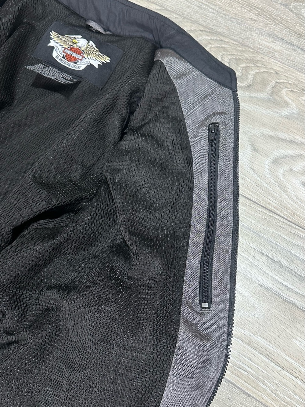 Harley-Davidson Mesh Armored Riding Jacket XL Gray Black Orange CE Armor - Picture 10 of 16